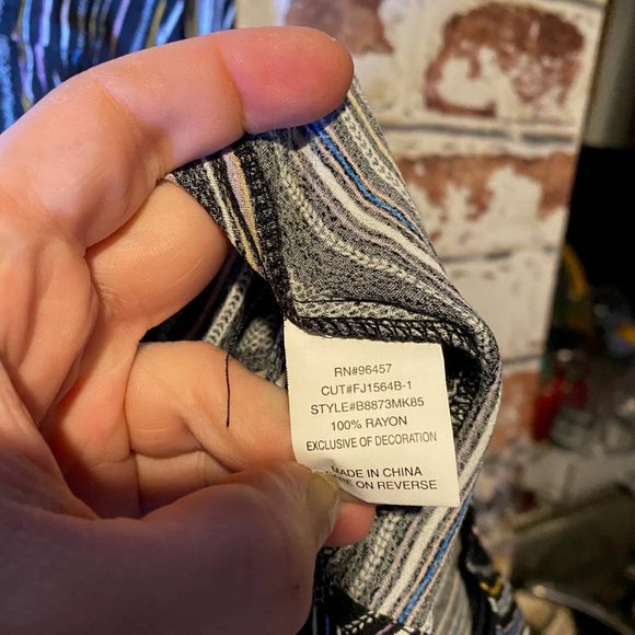 NWT Eyeshadow Striped Sleeveless Baby Doll Tank Blouse - Picture 10 of 12